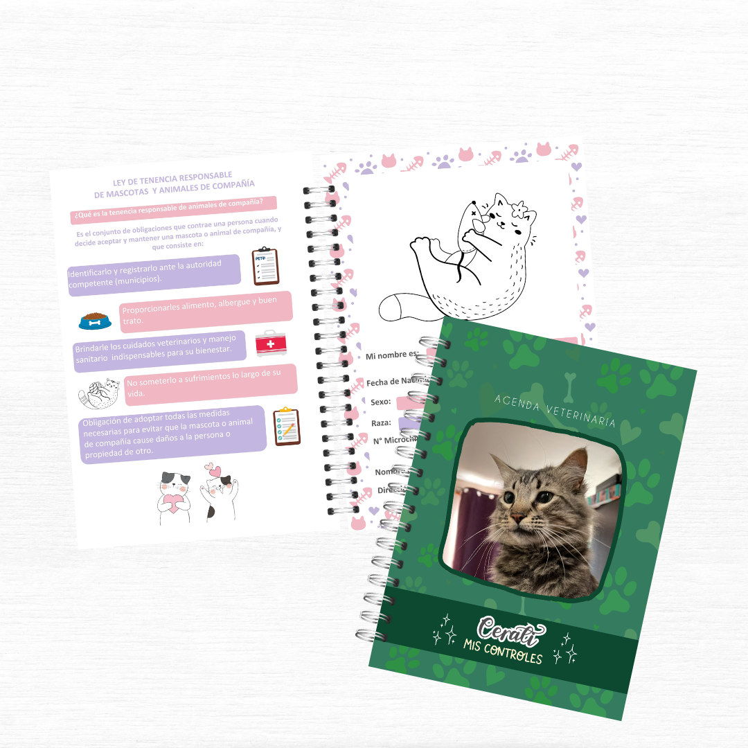 Carnet Veterinario Gatita con foto