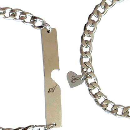 Set pulseras con iniciales