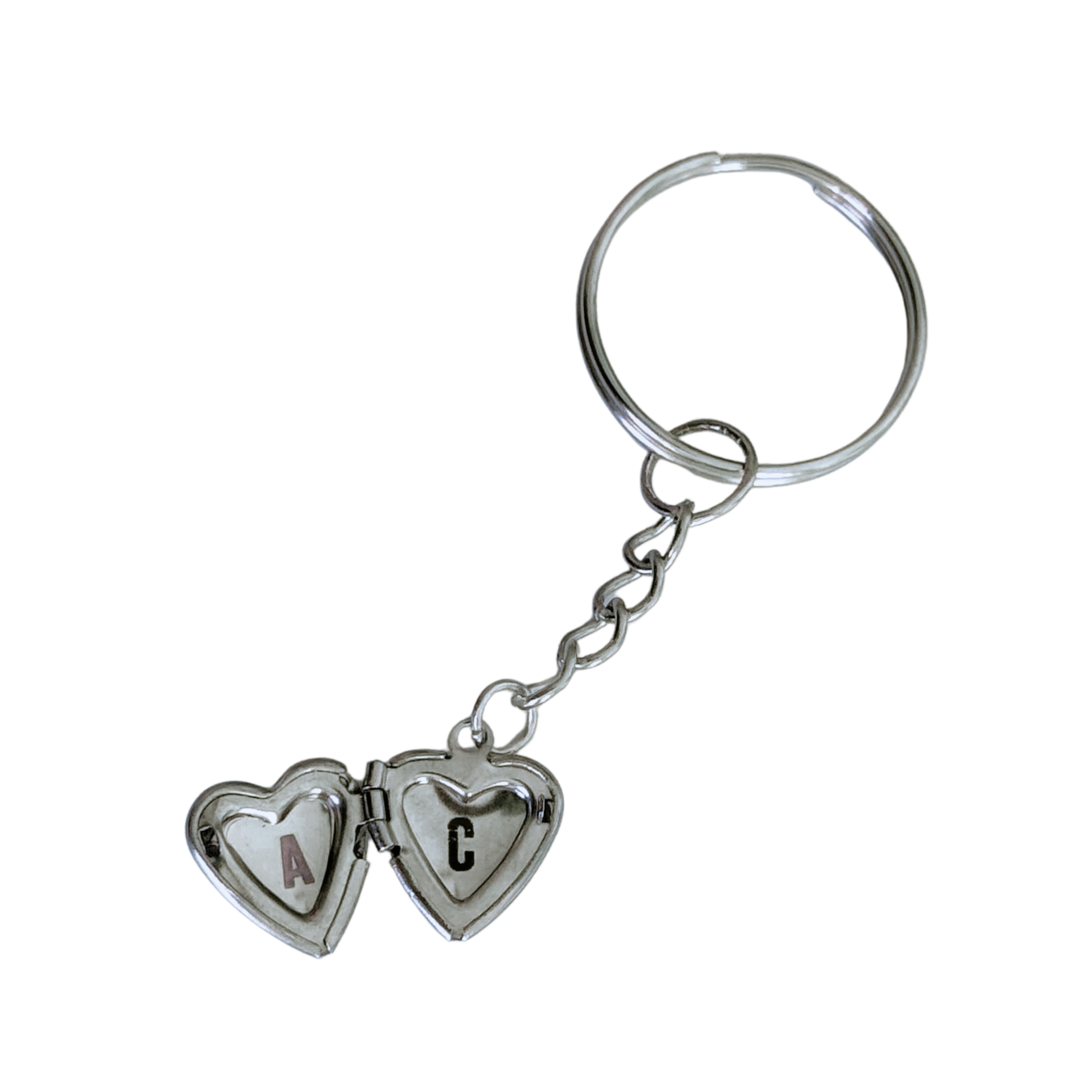 Llavero relicario iniciales