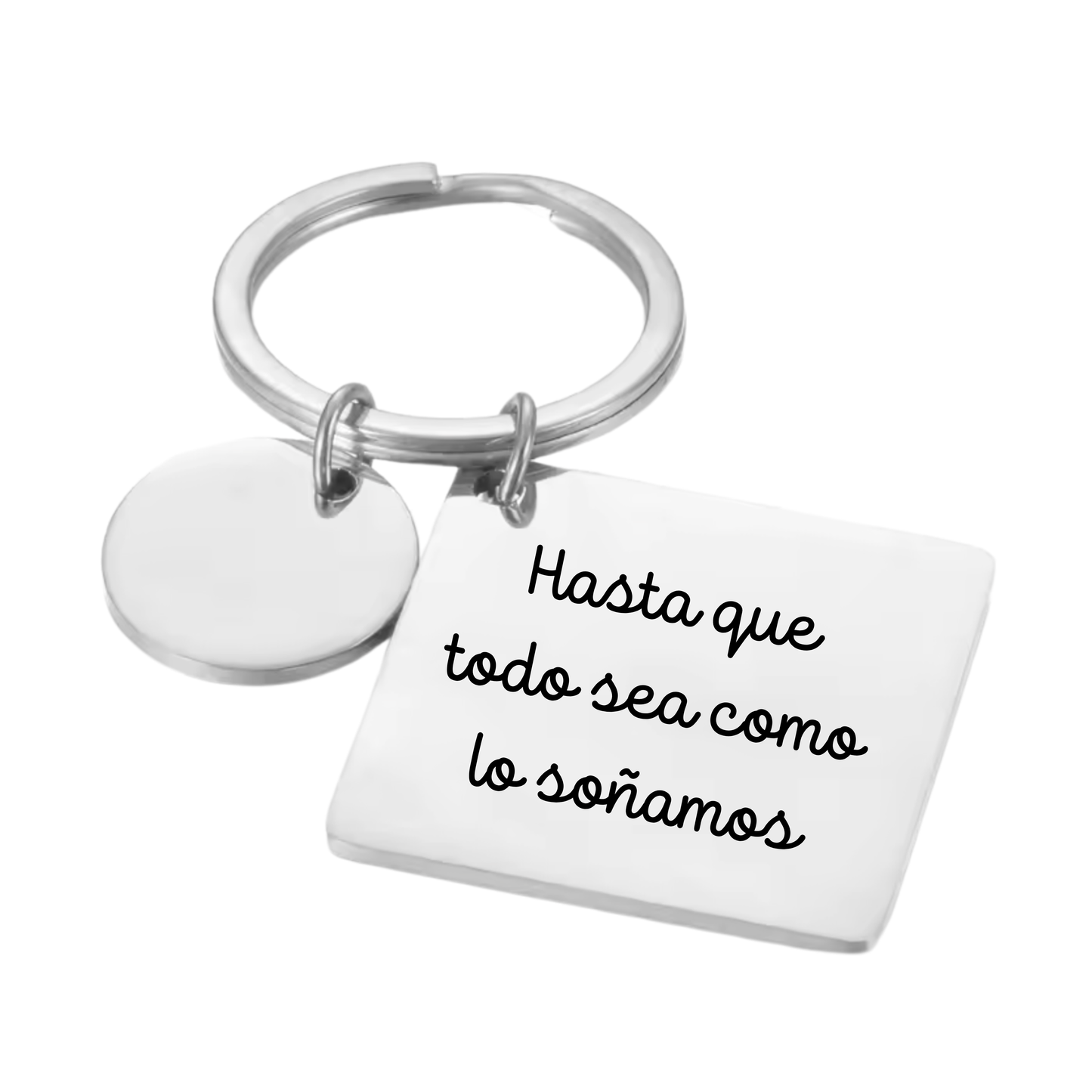 Llavero calendario plateado