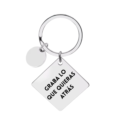 Llavero calendario plateado