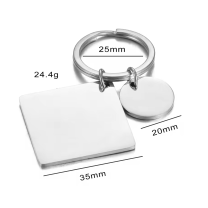 Llavero calendario plateado