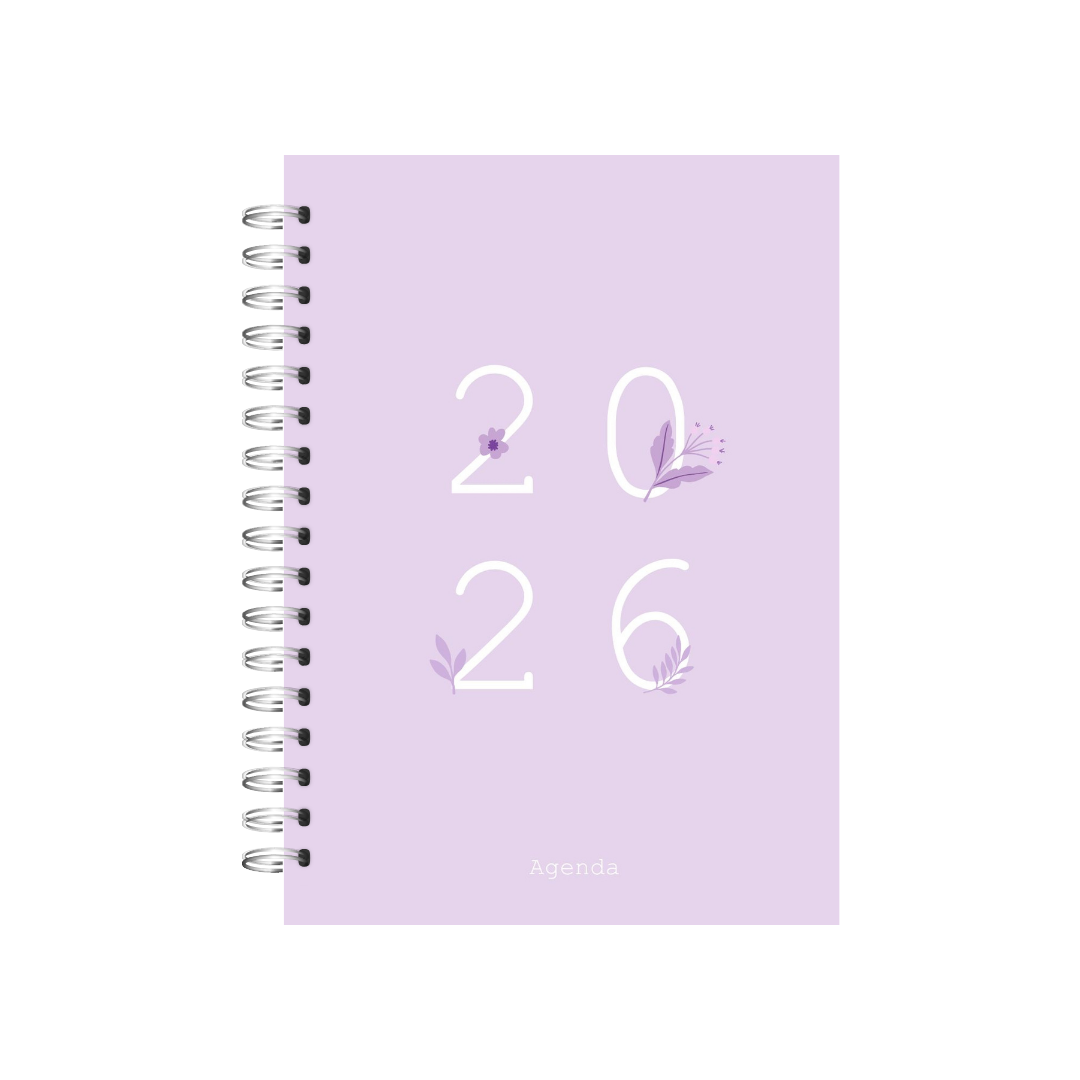 Agenda clásica Lila con fecha