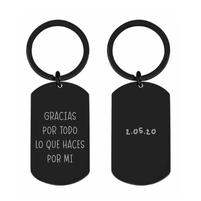 Llavero personalizado negro