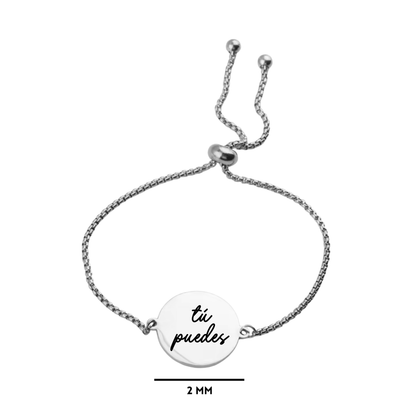 Pulsera grabada silver