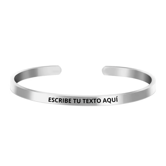 Esclava Plateada Personalizada 6mm