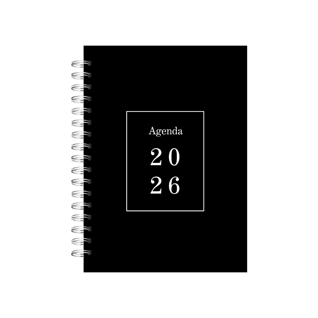 Agenda clásica Negra con fecha