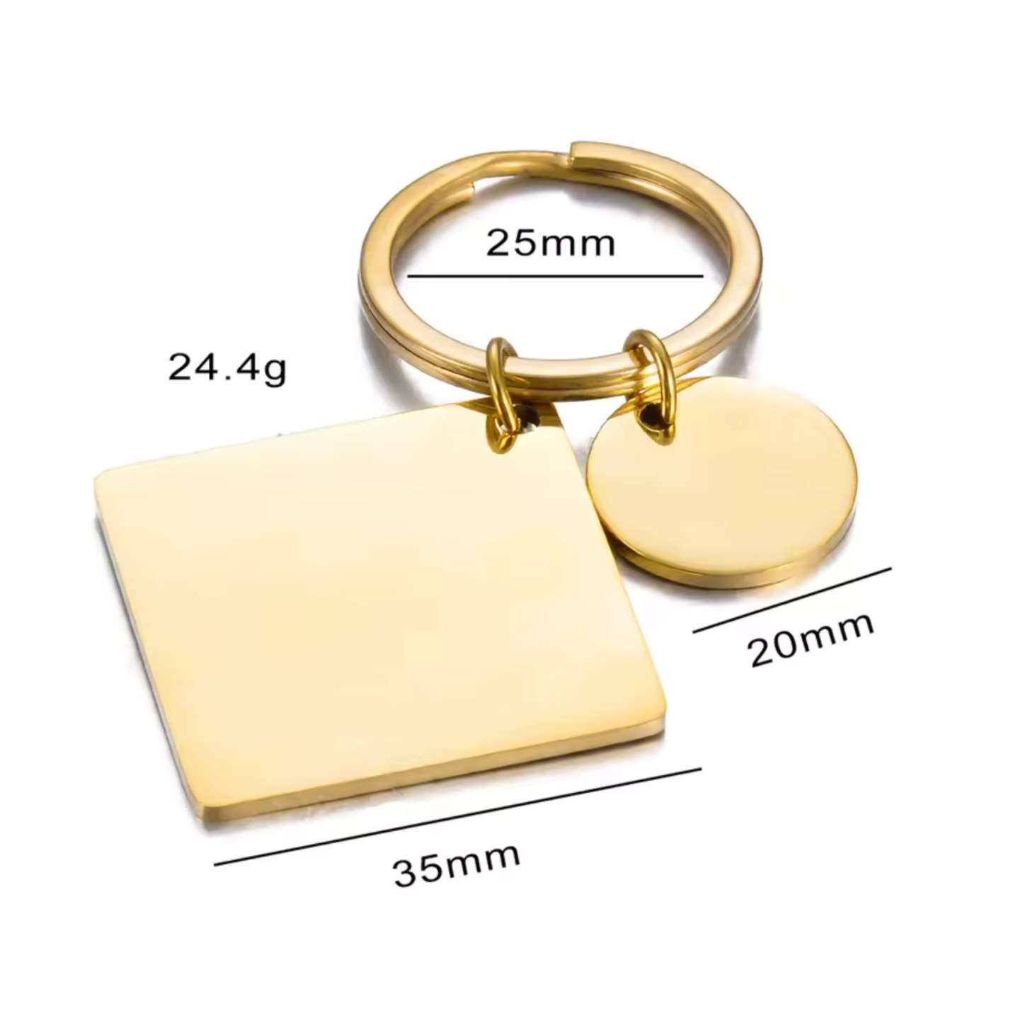 Llavero calendario dorado