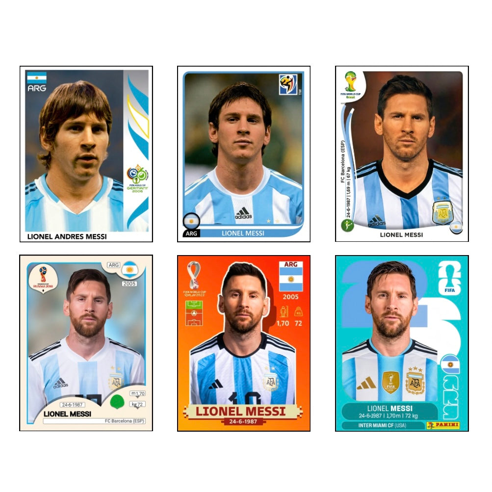 Cuadro Messi + láminas 🇦🇷🩵