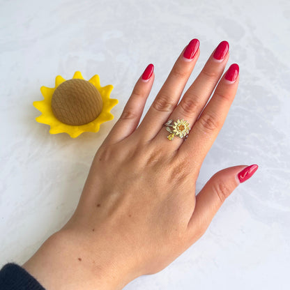 Anillo girasol con caja